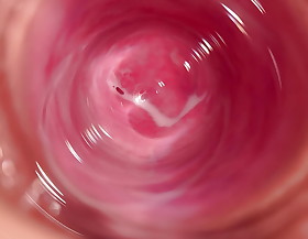 Camera gaping void median Mia's vagina