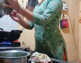 Indian hot wife got fucked while cooking in scullery
