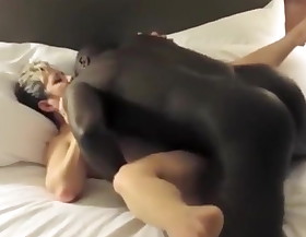 Grandma gets fucked by big black cock increased by cuck watches
