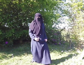 Muslim in burqa plus nylons – auspicious gone from