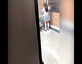 He fucks his teenage schoolgirl neighbor after doing get under one's laundry and convinces their way momentary by momentary while their way parents are not there Mexican whores amateur sex