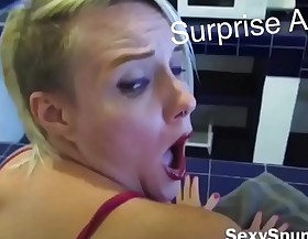 Anal surprise while she cleans an obstacle kitchen i fuck her ass smoothly warning