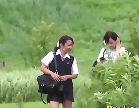 Naughty japan teens pee