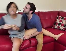 Adorable asian fucks bf and then squirts