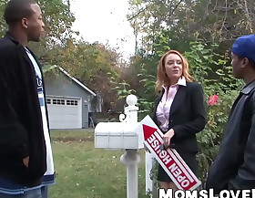 Super redhead milf drilled roughly by two ghetto bbcs