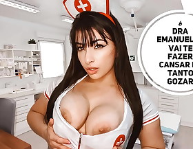 Roleplay hot big boobs and big posterior nurse cum challenge she will toothsome you stroking your cock amd making you cum for 3 days can you take this challenge