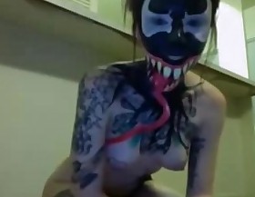 Amazing venom painted teen with toys on cam - more movies sex fetishraw com
