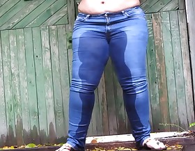 Blue-eyed showers and farting in public outdoors amateur charm compilation from chic bbw with big takings and hairy pussy