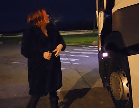 in exhib a truck driver surprises me and fucks my pussy and my arse