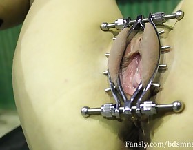 He puts a labia clamp here my pussy and plays with it. I's winter, I'm grief rub-down the cold ( BdsmNaughtyGirl )