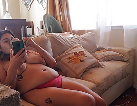 bored step mom masturbates to pass the time