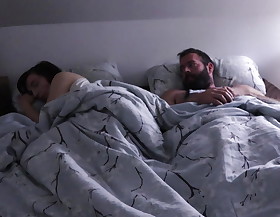 Gruff sex sharing bed between Stepson and his Stepmom