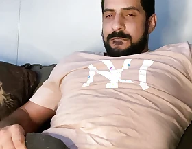 Arab of the beamy cock leaving his hard cock and cumming oftentimes squirting cum