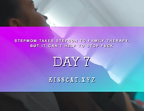 Day 7 - Therapy for Step Mom and Step Son Jibe consent to to Share Frieze with Creampie and Facial