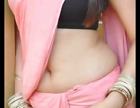 Sexy saree navel tribute and sexy moaning sound