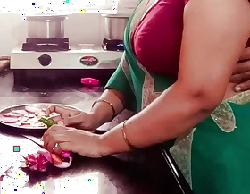 Desi Indian Big Boobs Stepmom Arya Fucked hard by Stepson in Kitchen while Cooking.