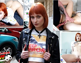 GERMAN SCOUT - Skinny Crazy Redhead Teen Dolly Dyson get Imprecise Fucked