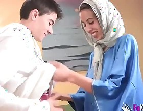 We surprise Jordi by gettin him his first Arab girl! Skinny teen hijab