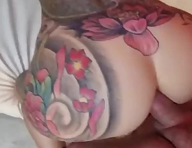 FIRST ANAL & PISS AIlyn Cackling total destructio of inked skinny MILF with multiple REAL ANAL ORGASMS & piss in mouth, drink piss on the flabbergast