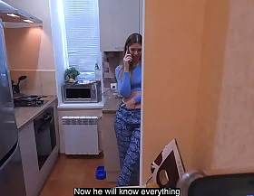 Stepmom gets cum spitting image for stepson's silence