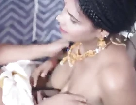 Tamil Housewife fucked by her devar not roundabout steadfast and cumshot on her muff ( Hindi Audio )