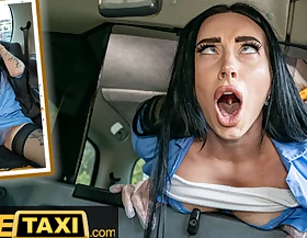 Fake Taxi Hot Nurse in Uniform Gives Driver a Suck and Fuck before a Meeting