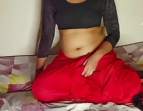 Big ass beautiful Desi lal sari bhabhi turtle-dove in doggy style by devar.