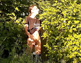 Risky public female masturbation in nature - Cuties fly orgasm