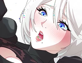 neir autonoma hentai 2B getting creampied adjacent to her tight anal 2D animation