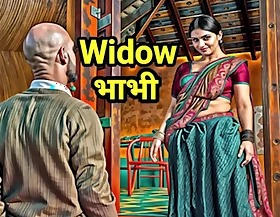 Brother in Law's Friend Caught Indian Desi Busty Slut Widow Bhabhi Having Sex and Pressures Her to Have Having it away Hindi Audio