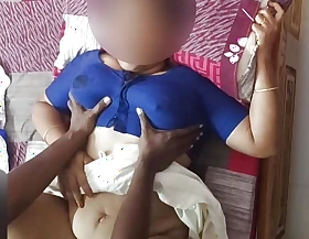 Beauty Indian bhabhi Visaakaa in sexy blue blouse fingered and doggy style fucking