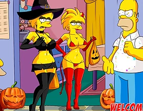 Halloween subfuscous with sex - The Simptoons