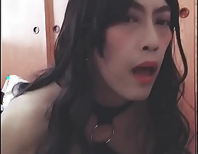 Chinese crossdresser 3 masturbates