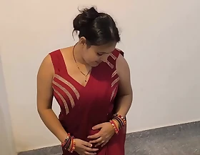 Zabardast chudai spurting red saree