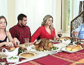 Moms bang teen - naughty family thanksgiving