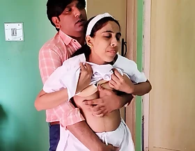 Indian Young Virgin College Girl Having Anal Sex With her Neighbor For hammer away First time