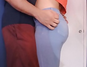 Hot girl prevalent tight jeans grinds ass exposed to males gumshoe and cumshots exposed to ass