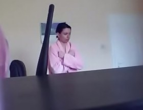 Cramped webcam spying nude sister