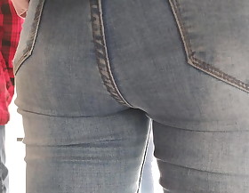 Voyeur babyhood ass jeans