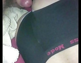 Cumshot on my wife's ass while she's sleeping