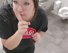 Trying to masterbate around public bathroom
