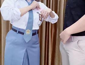 Arrogant School Student Asks Her Steobrother for Pocket Money