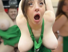 Facefucking, Impenetrable depths throat, Pussy Ribbons And Rough Sex With Get under one's Big Ass Barista And Her Big Boobs - Luna Doll