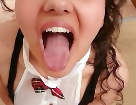 Schoolgirl daughter fucks take an recital in door neighbor with the addition of swallows a Herculean spunk flow in the long run b for a long time deliverance cookies pov indian