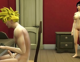 Milk cacha a su hijo gohan masturbándose madre follada delante su marido