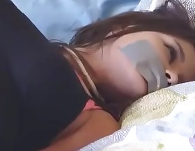 Cute teen abducted bound gagged played with until the end